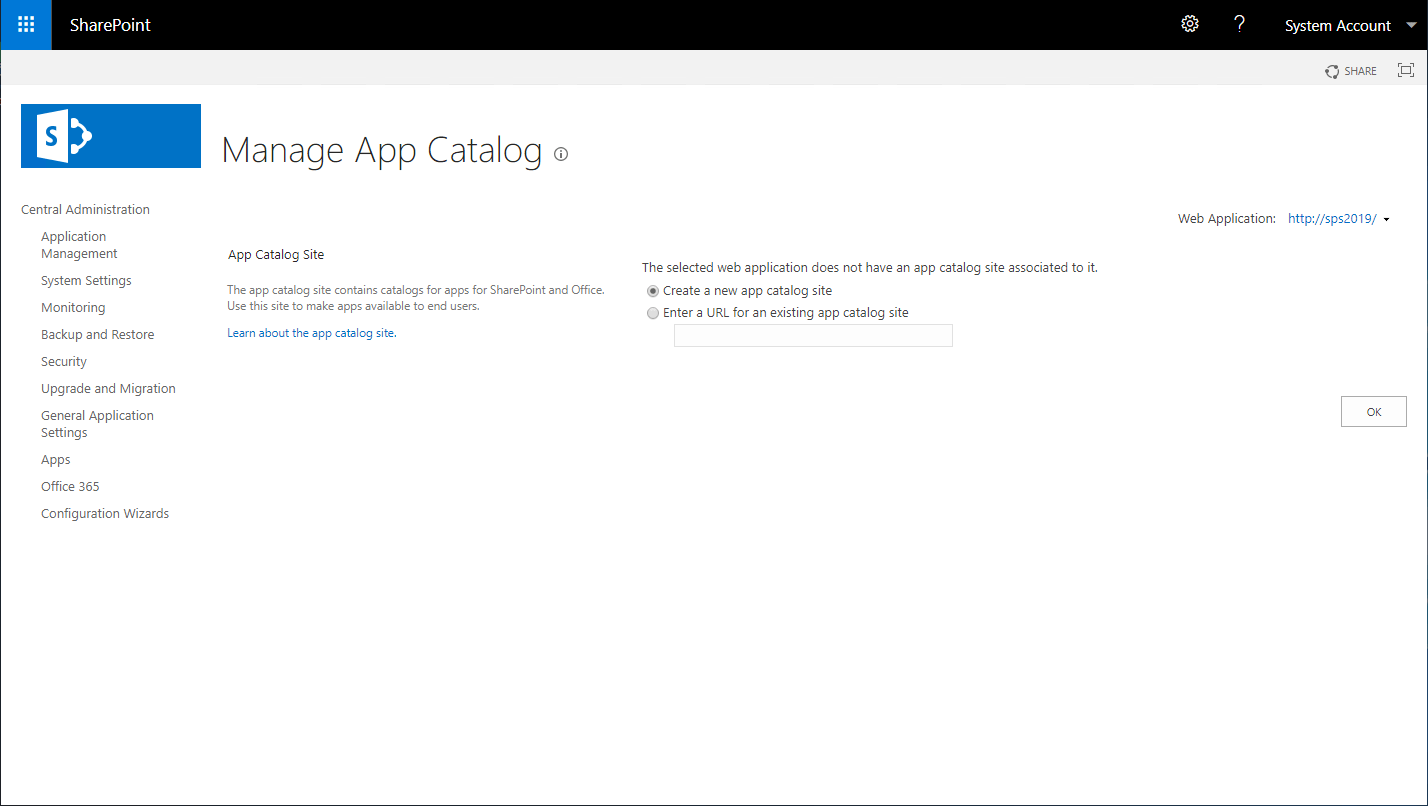 How to create an App Catalog on SharePoint 2019 HANDS ON SharePoint